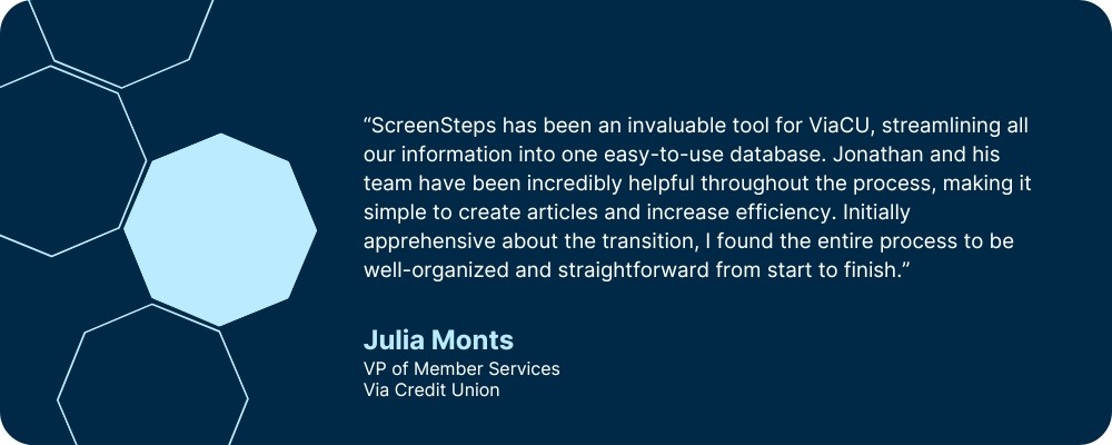 Julia Monts, VP of Member Services, Via Credit Union