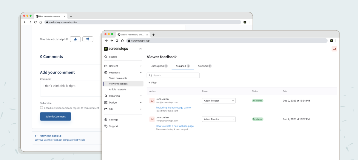 ScreenSteps Viewer Feedback from comments on digital guides