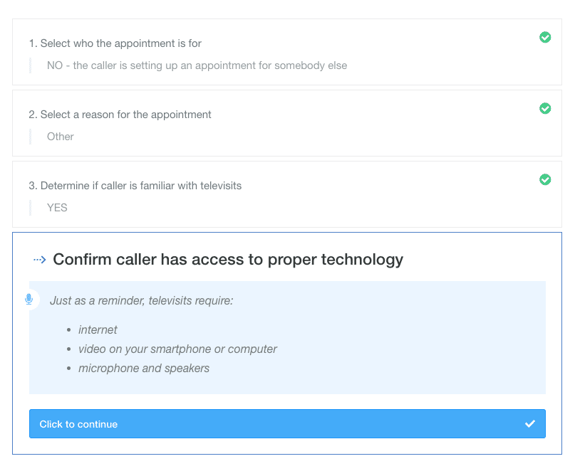 Example Interactive Conversation Flow