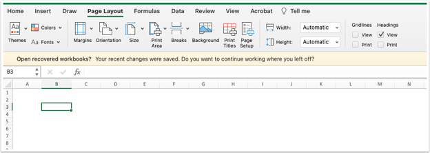 Excel blank sheet for flowchart