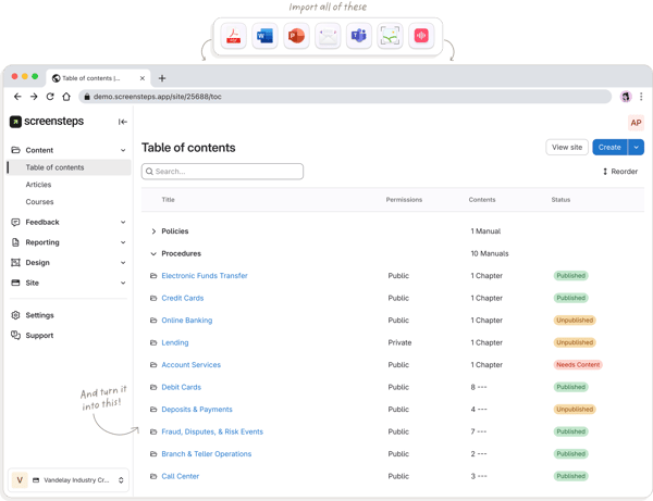 ScreenSteps Bulk Import